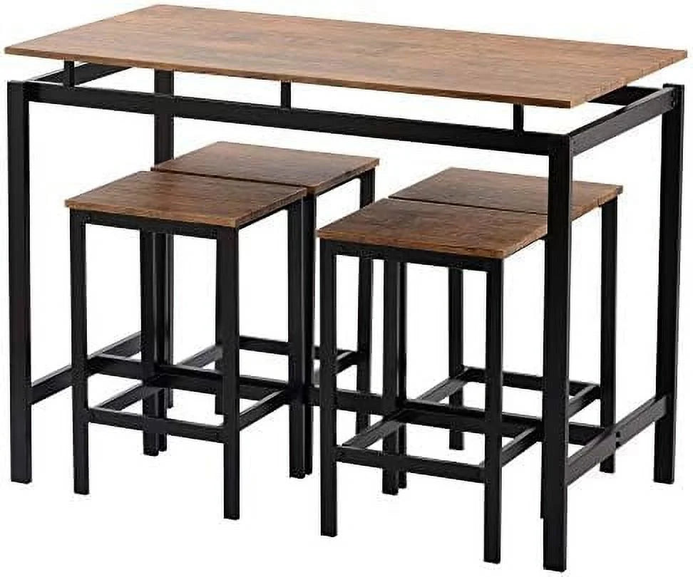 5-Piece Counter Height Dining Table Set with 4 Stools R4502