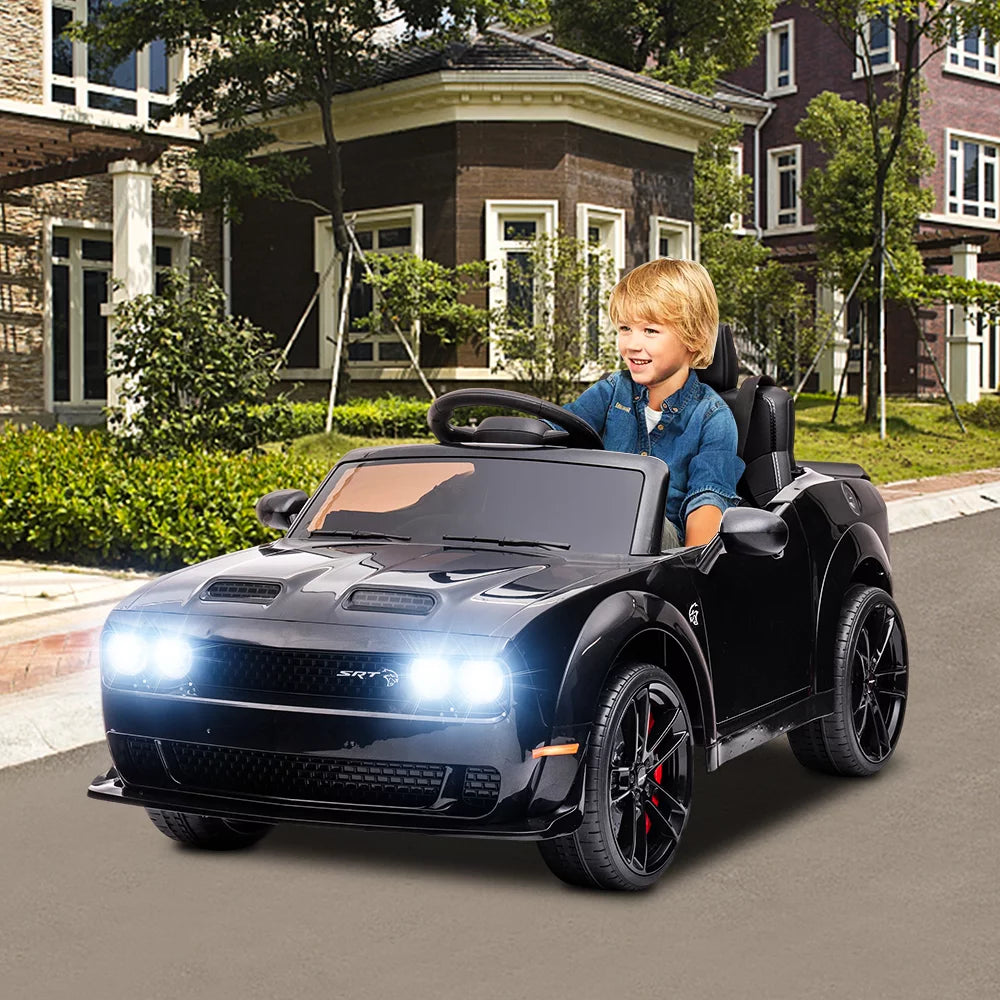 Black Licensed Dodge Challenger Battery Powered Kids Electric Car F1628