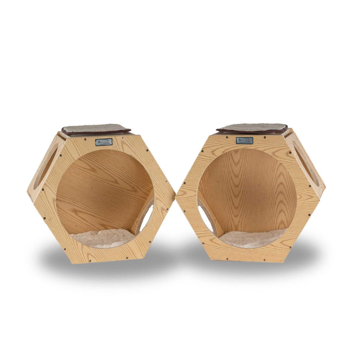 Set of Two Natural Wood Wall Tree Additions B627634
