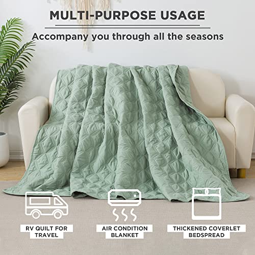 Twin Size Teal Summer Quilt Comforter 2 Pieces E1765
