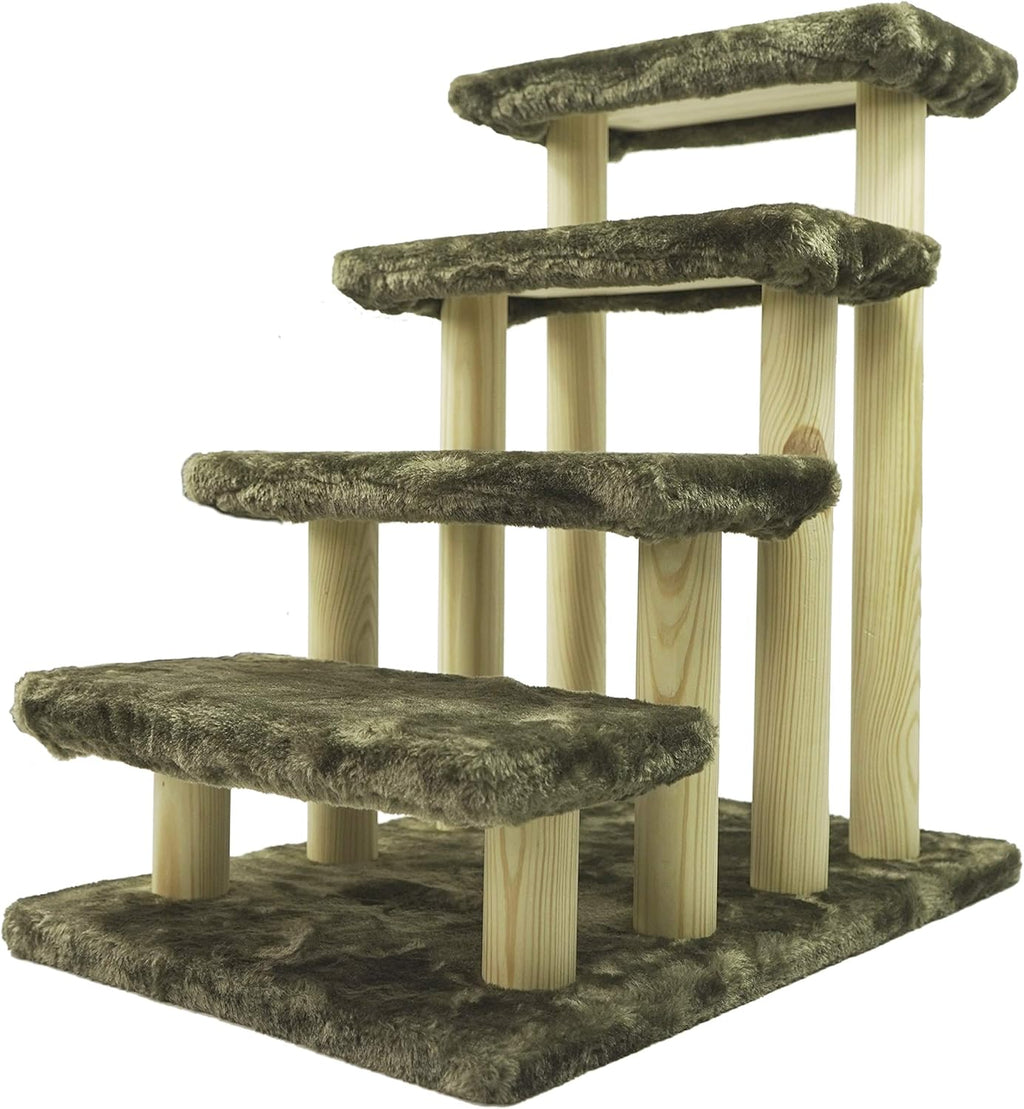 4-Step Wooden Pet Stairs with Detachable Carpet P103