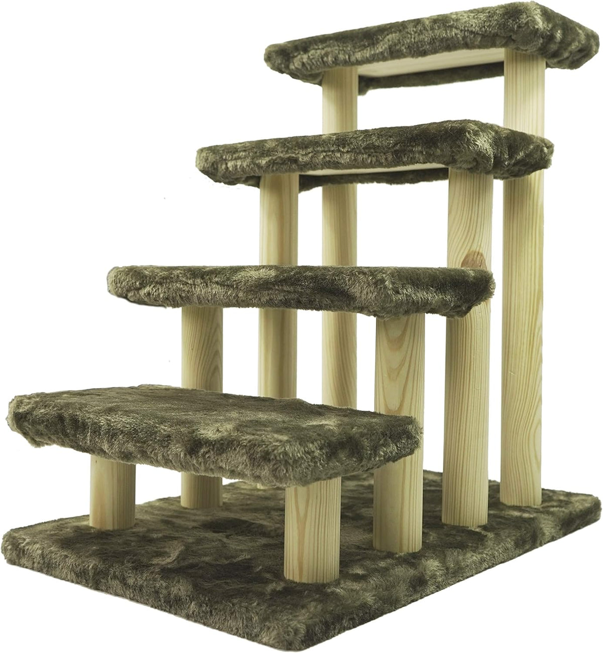 4-Step Wooden Pet Stairs with Detachable Carpet P103