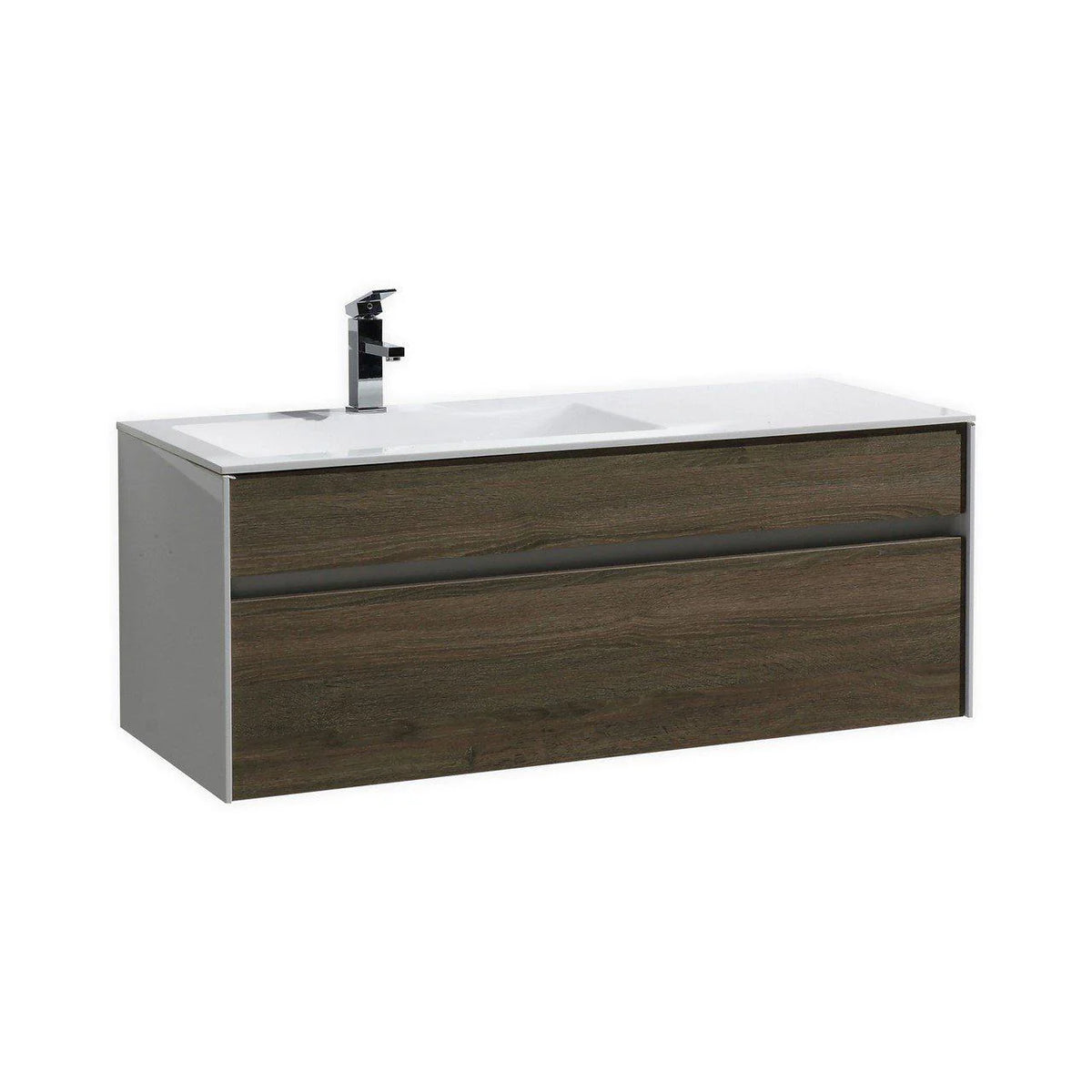 48 in. Havana Oak Wall Mount Bathroom Vanity V98934