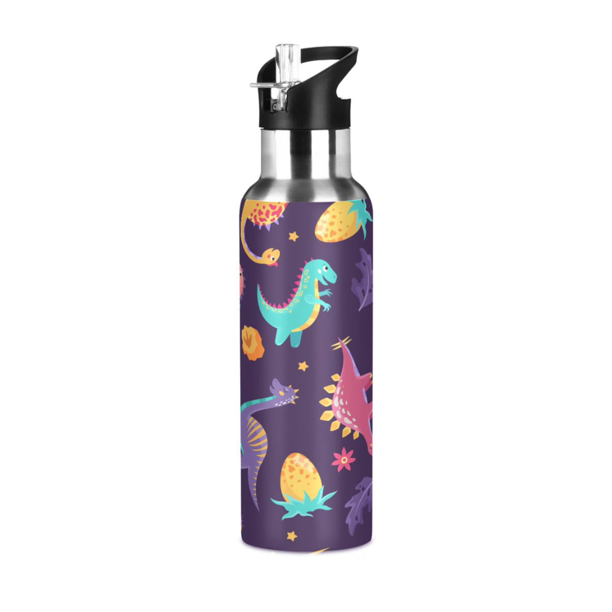 Stainless Steel Insulated Water Bottle with Straw Lid T796