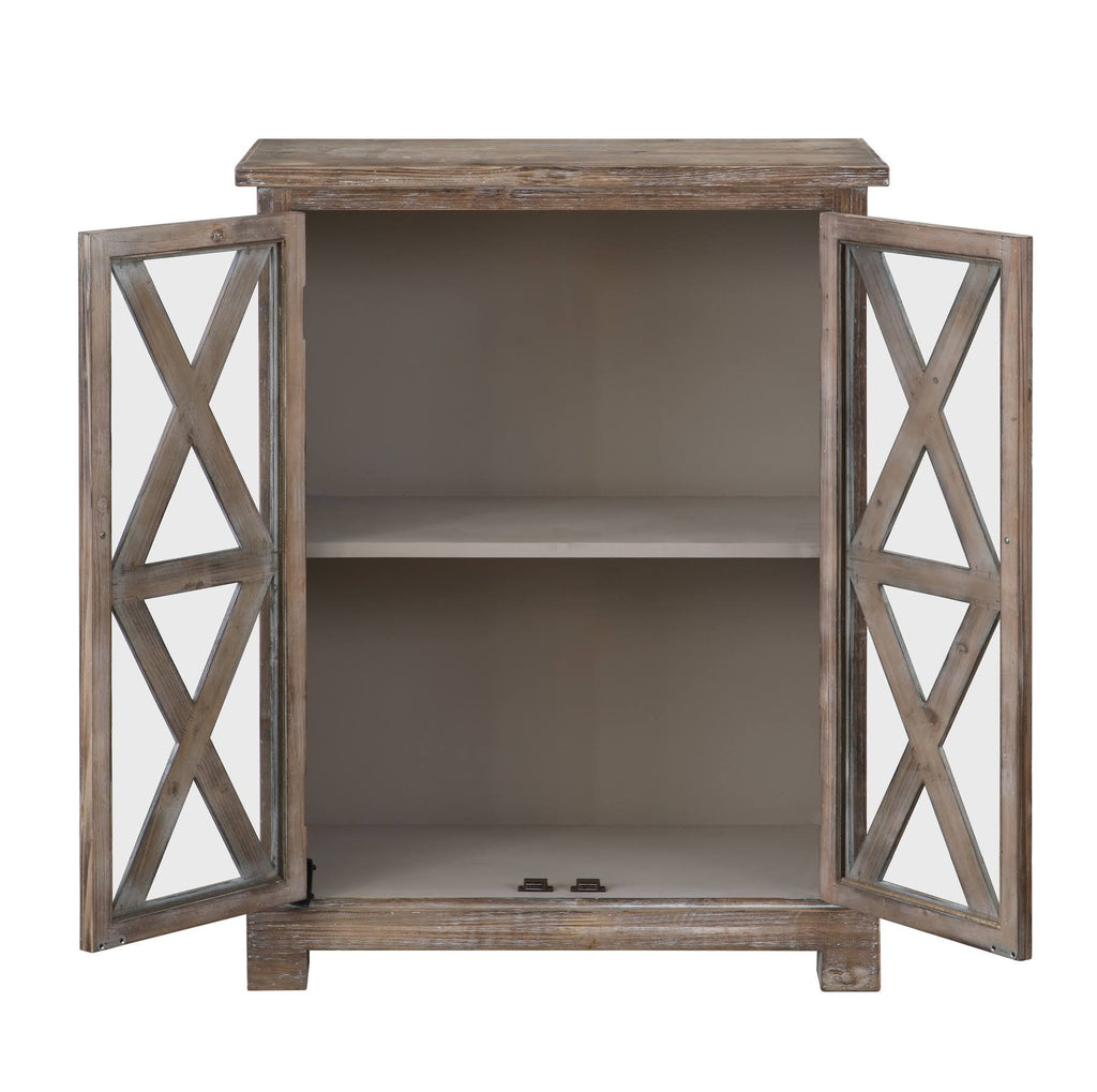 Antique Brown Accent Cabinet Z351