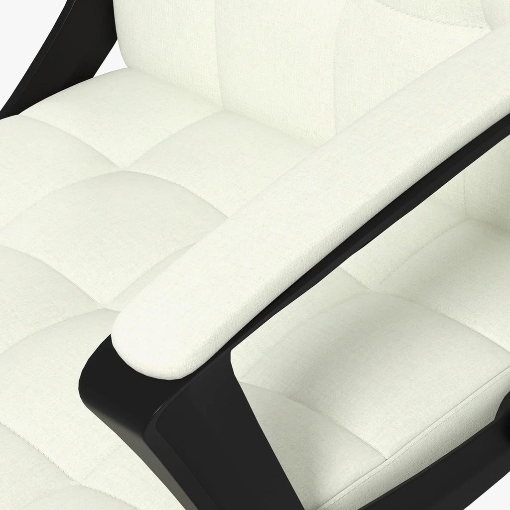 Cream White Fabric Office Chair with Arms R303765