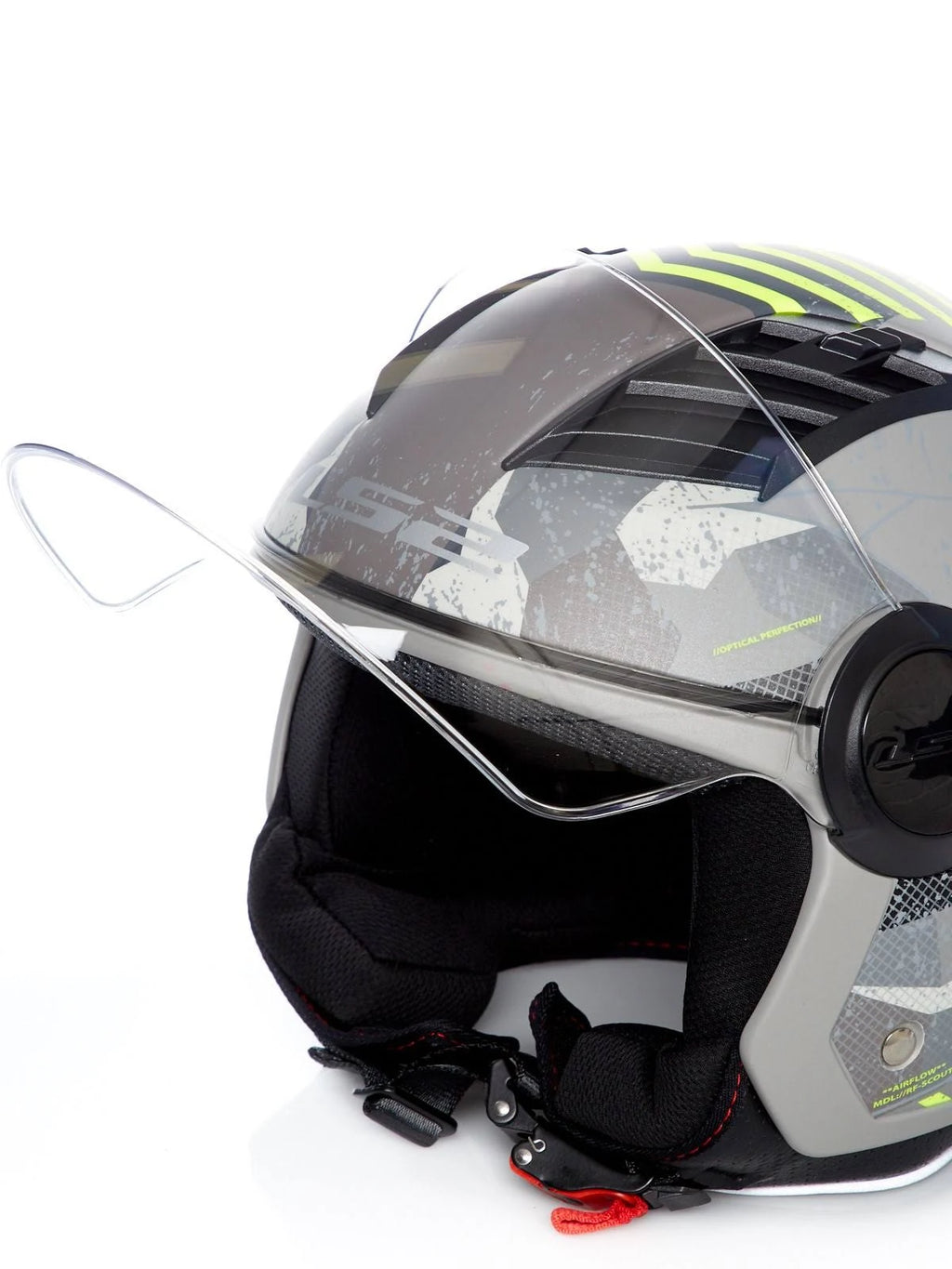 Matt Titanium Yellow Camo Helmet Q6041