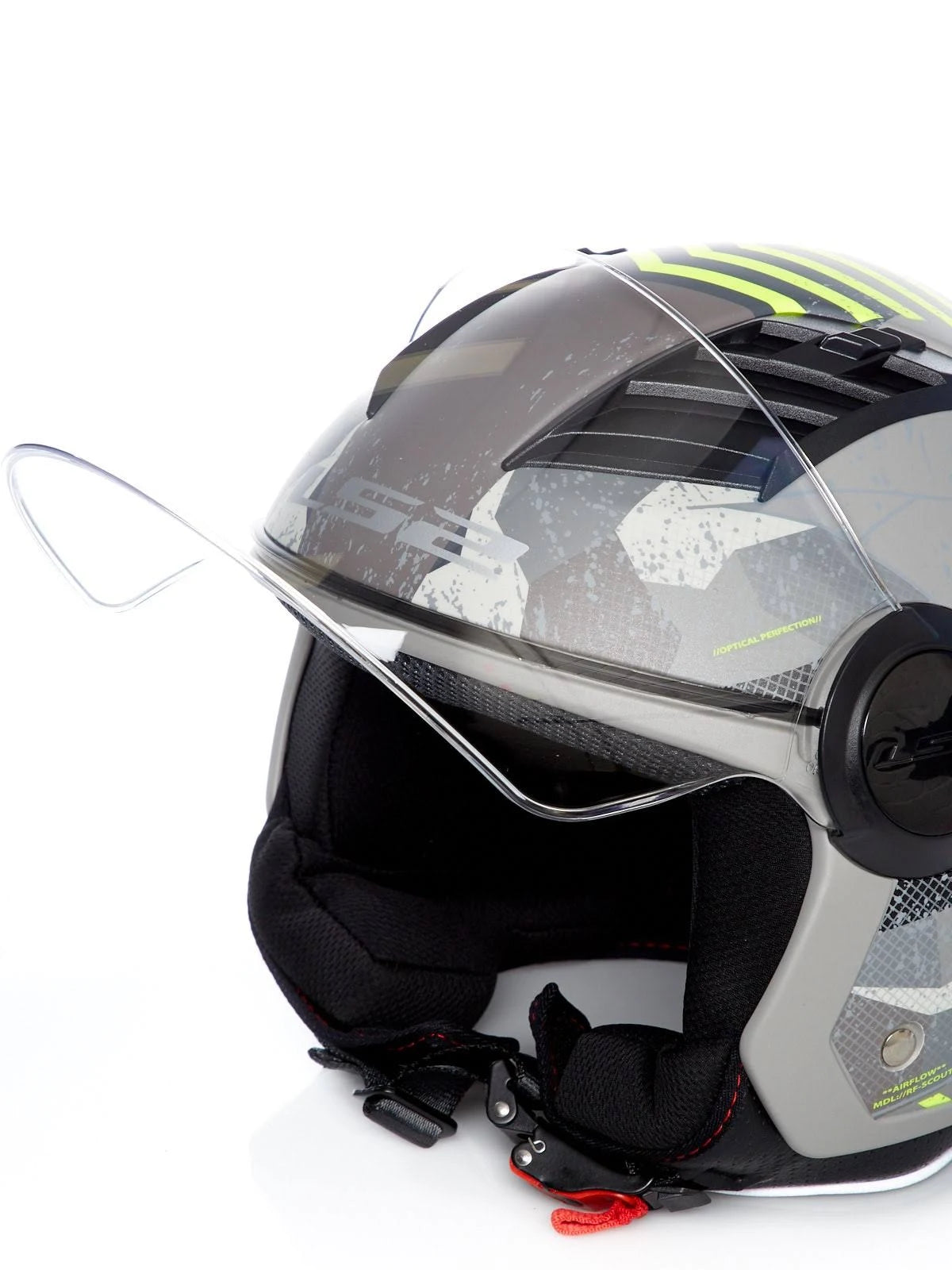 Matt Titanium Yellow Camo Helmet Q6041