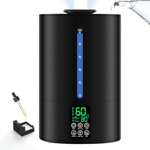 6L Cool and Warm Humidifiers Black O210