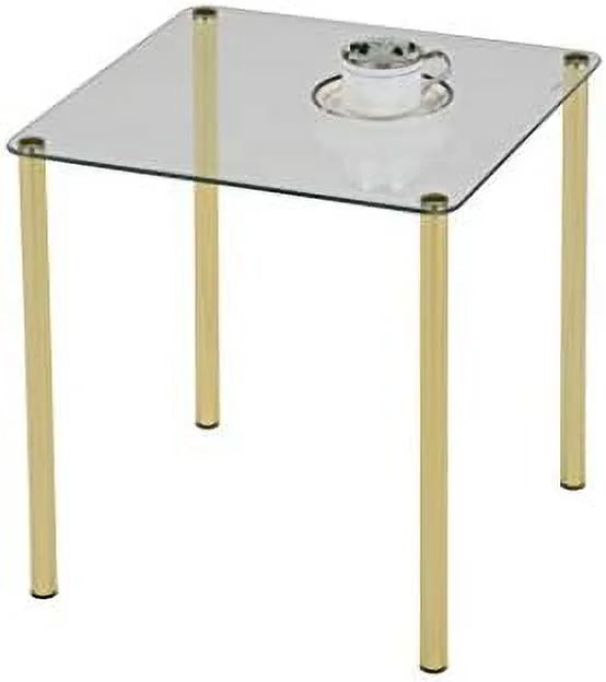 Square Metal/Glass Side Table O9649