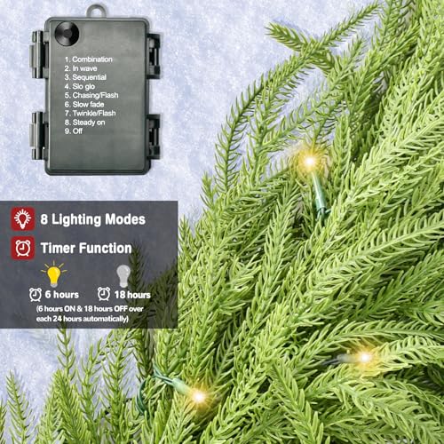 9FT Prelit Norfolk Pine Garland with Lights K6853
