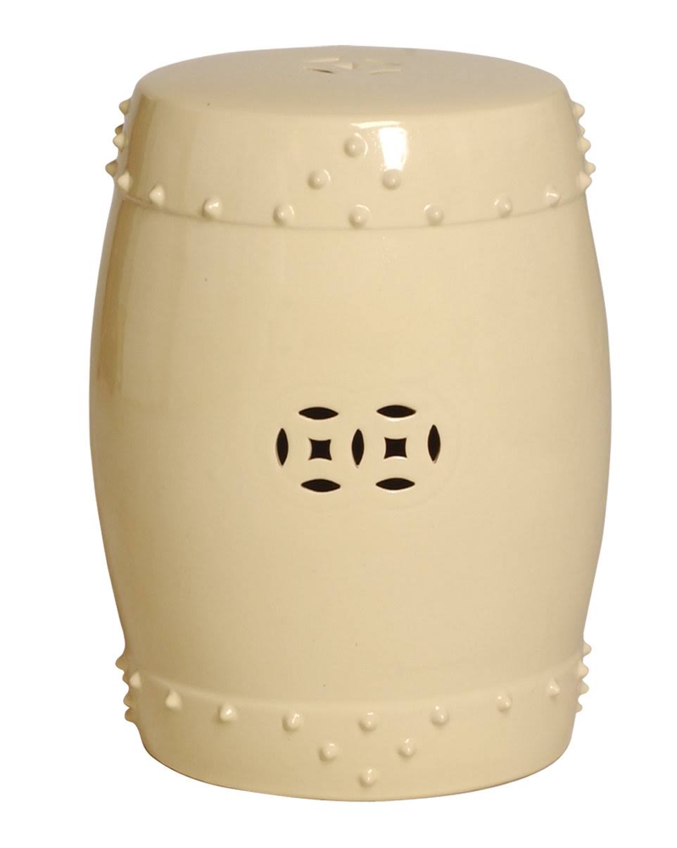 Cream Drum Stool Q9719