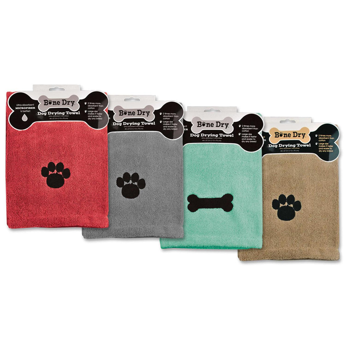 Red Embroidered Paw Pet Towel O461