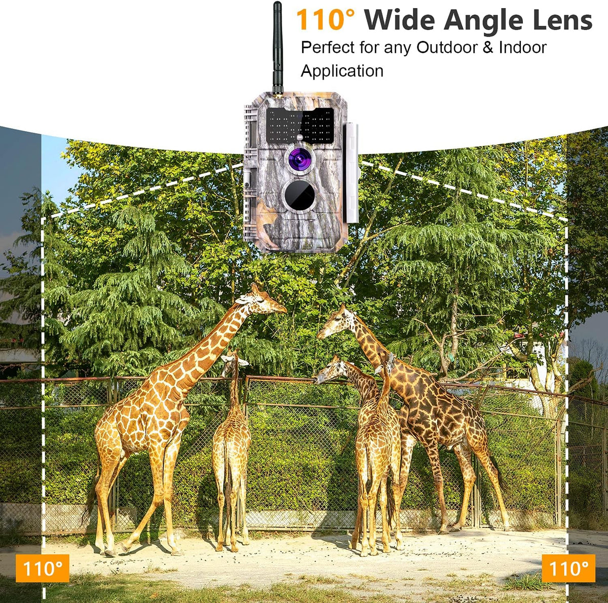 24MP 1296P No Glow Night Vision Motion Activated Waterproof Game Camera H4268