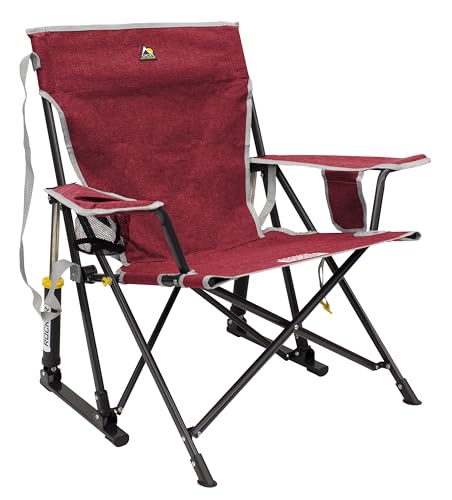 Portable Folding Rocking Camping Chair with Drink Holder J376381