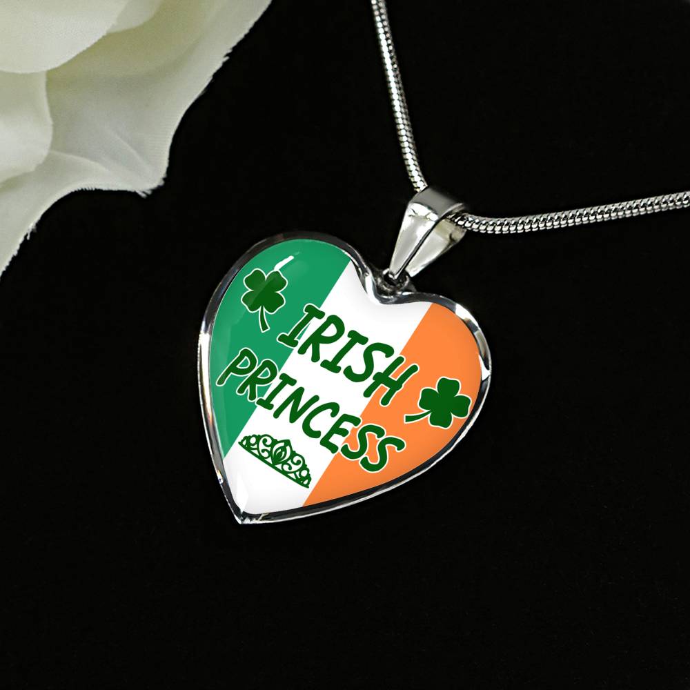 Stainless Steel or 18k Gold Heart Pendant Necklace D6288