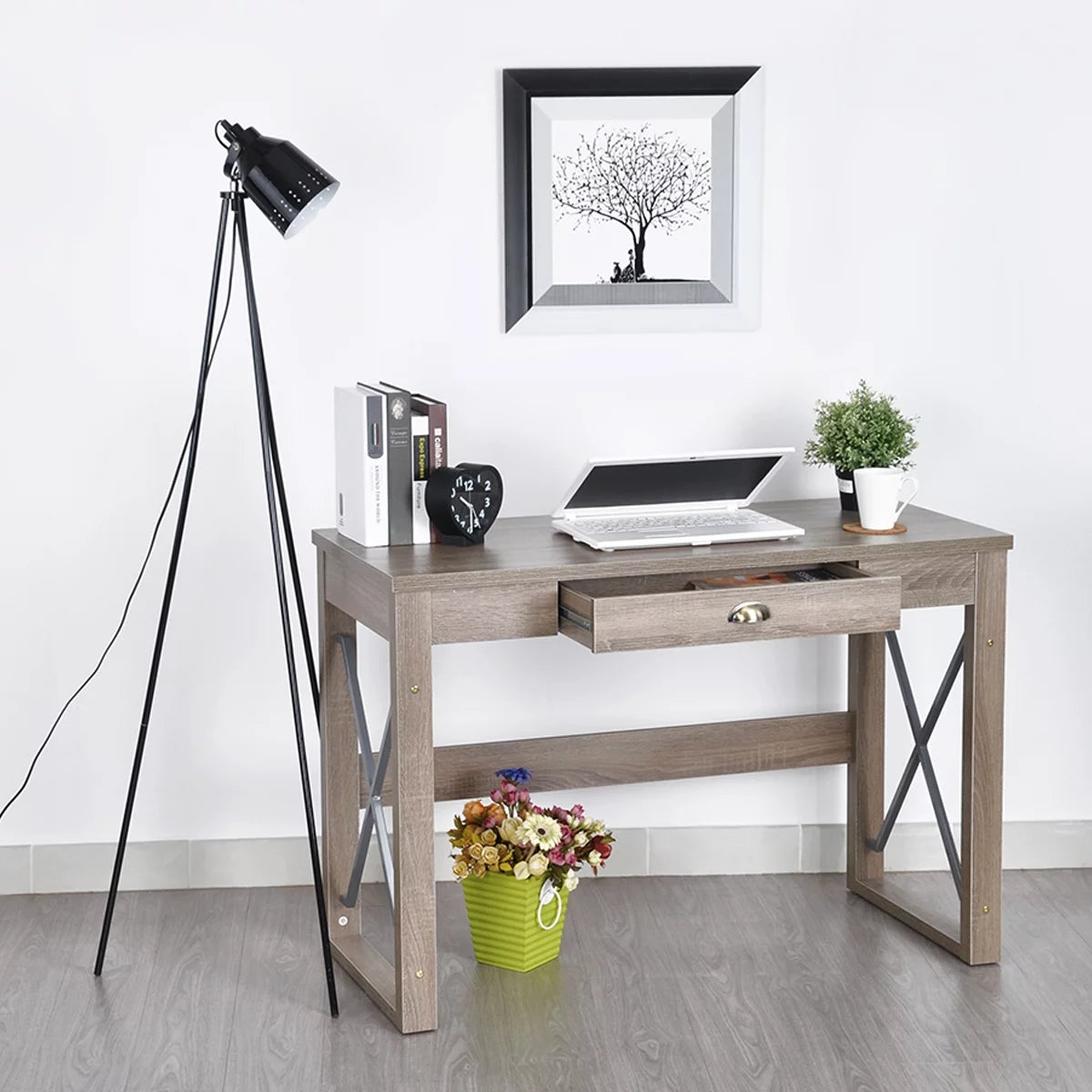 44.1'' Wood Desk with Drawer V72790