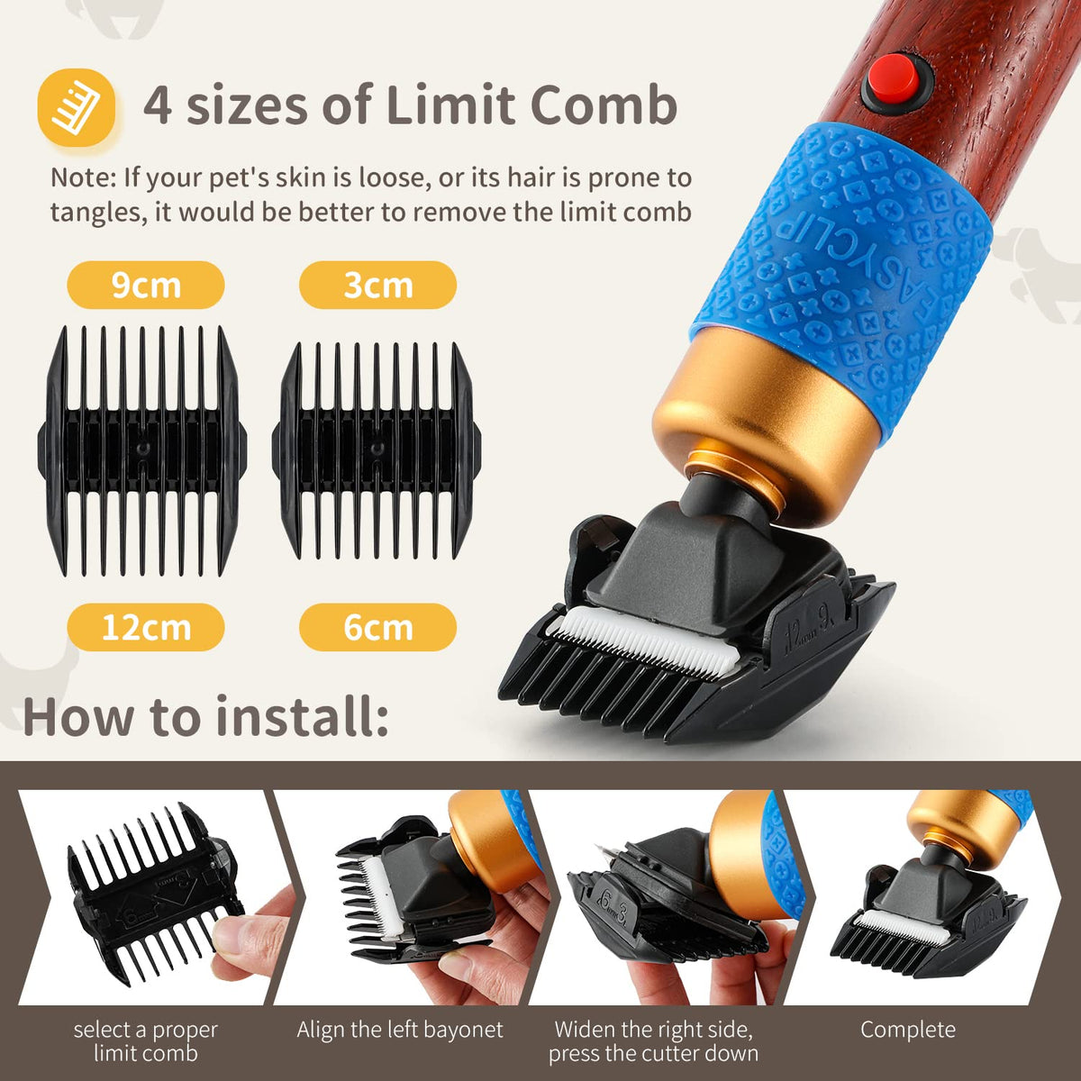 200W Pet Clipper Kit with 2 Blades G998