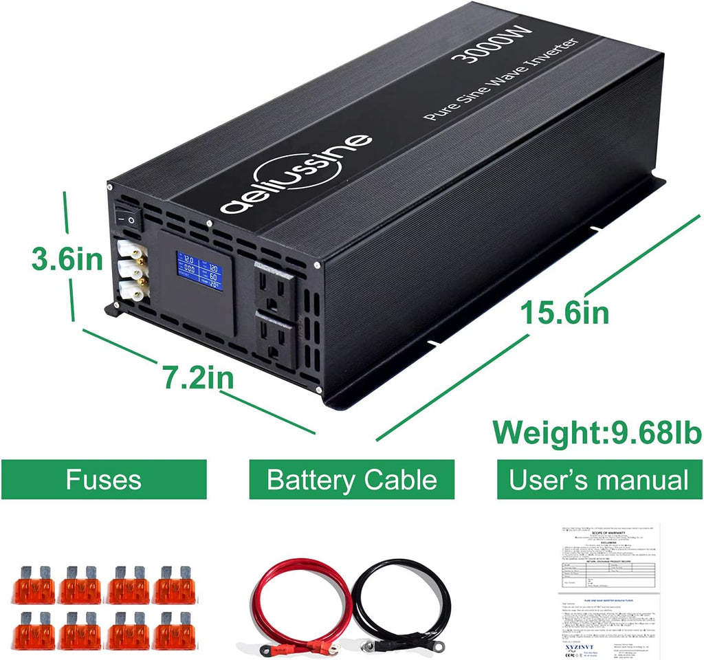 3000 Watt Pure Sine Wave Inverter 48v dc to ac 110v 120v F460