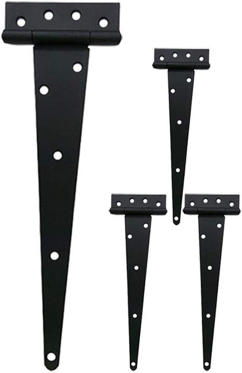 12” Steel Tee Hinge Matte Black 6 Pack Z507774