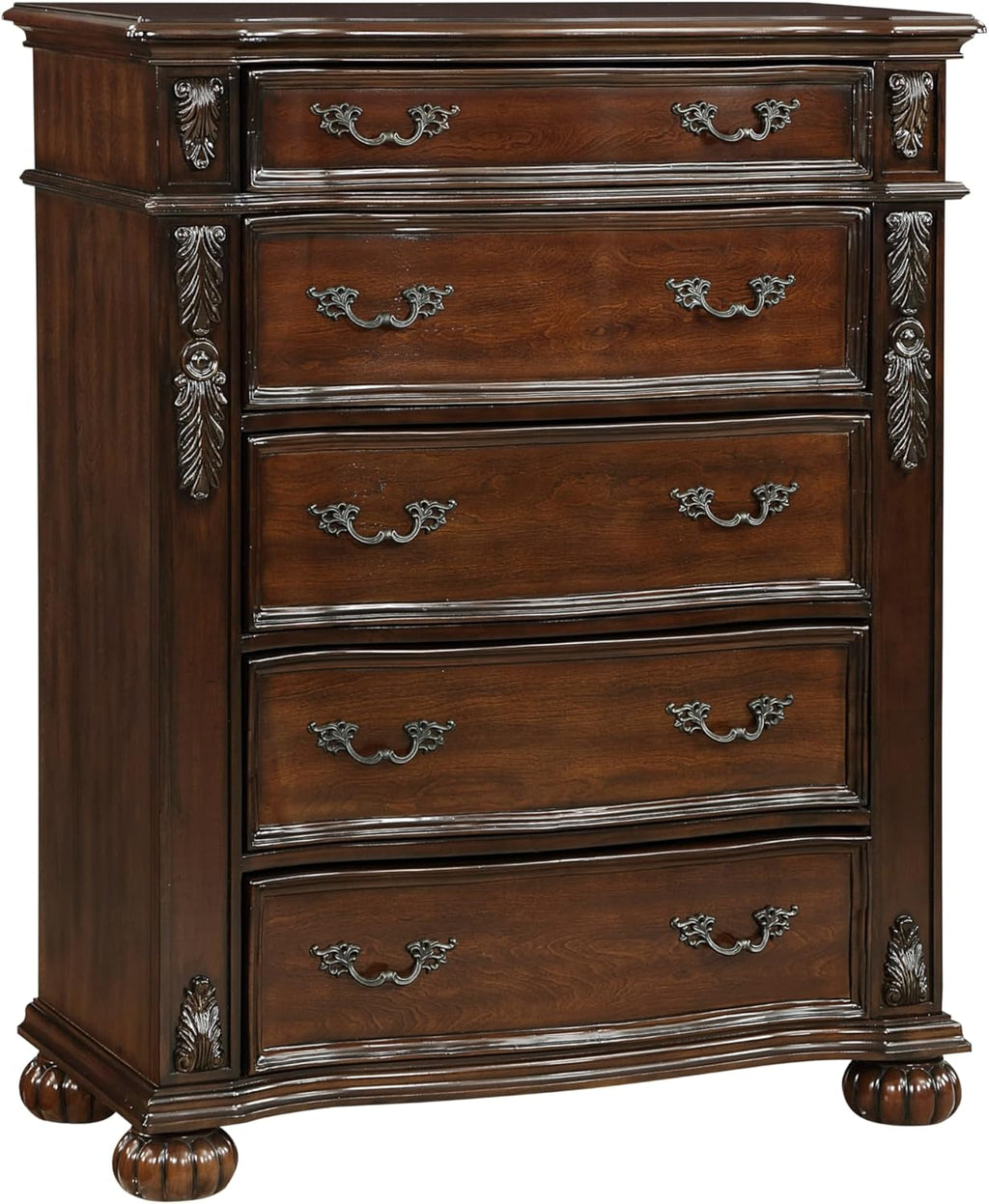 Cherry Finish 5 Drawer Chest N224301