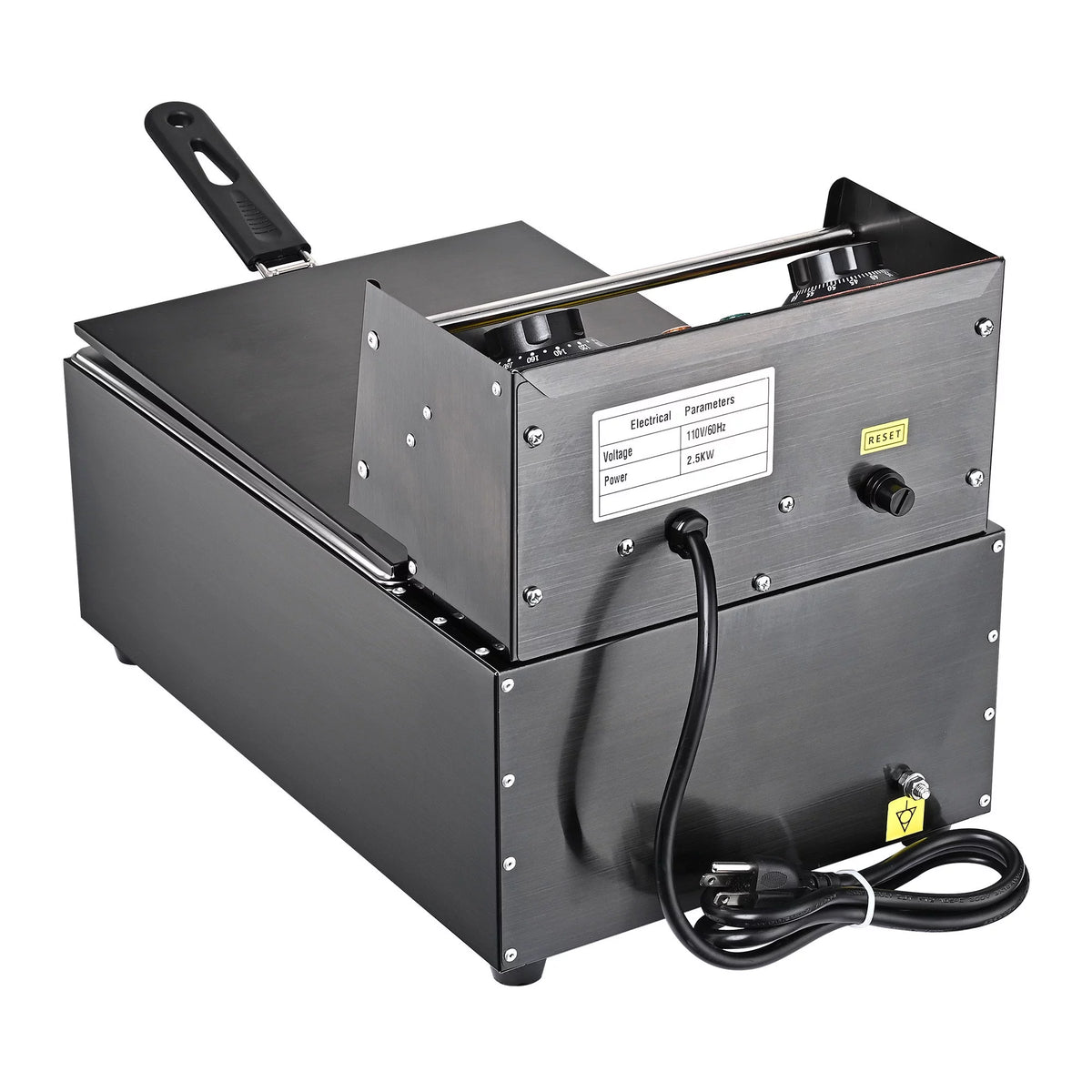 Commercial Electric Stainless Steel Deep Fryer with Basket & Lid B586