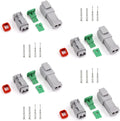 2 Pin DT Connector Kit Waterproof Electrical Connectors Solid Contacts Heavy Duty 16-20 AWG 4Pcs Y871
