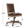 Dark Brown Faux Leather Swivel Office Chair B436
