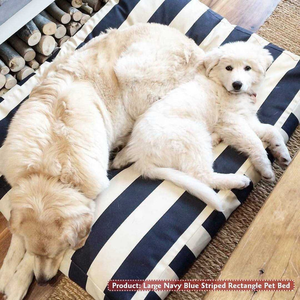 Vertical Stripe Rectangle Dog Bed Z38030