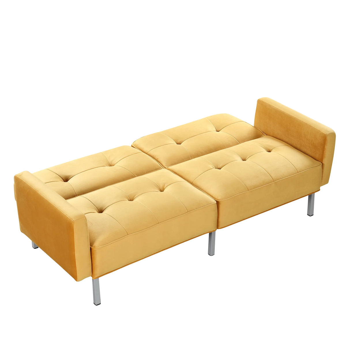76" Convertible Sofa Bed 2 Seater Linen Yellow T795