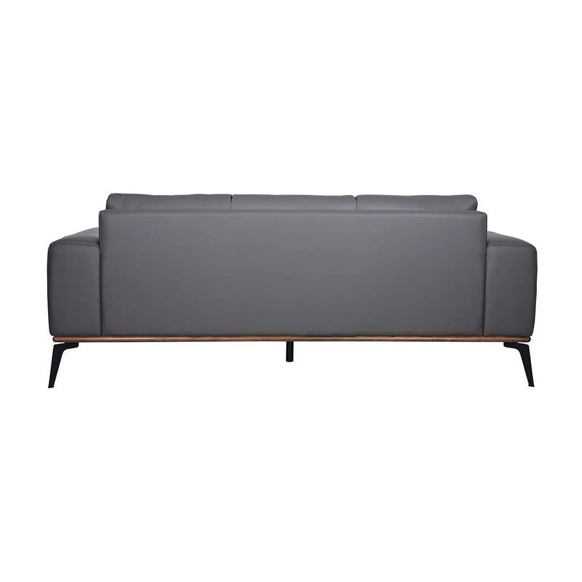 Gray Top Grain Leather Sofa Y5573