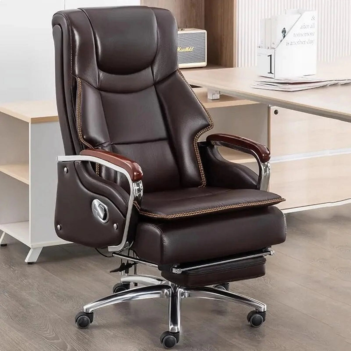 Leather Office Chair with Wheels C432917