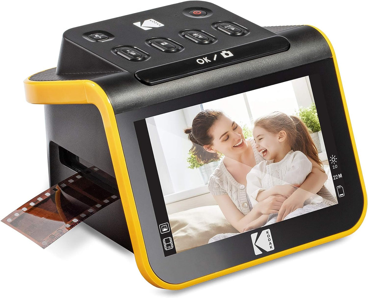 Film and Slide Scanner with 5" LCD Screen, 35mm 126 110 Film Negatives & Slides to 22MP JPEG C7621