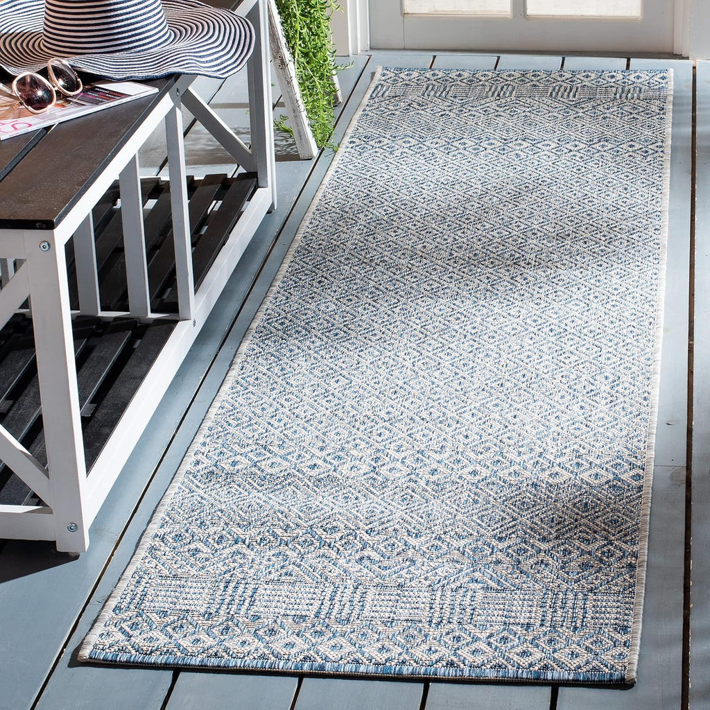 Ivory Green Round Indoor Outdoor Area Rug G98285