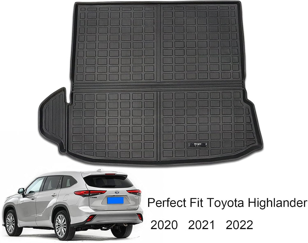 3 Row All-Weather Rubber Car Floor Mats & Cargo Liner Black E9477