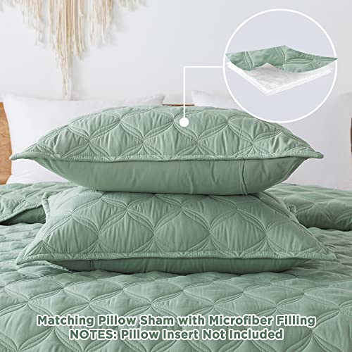 Twin Size Teal Summer Quilt Comforter 2 Pieces E1765