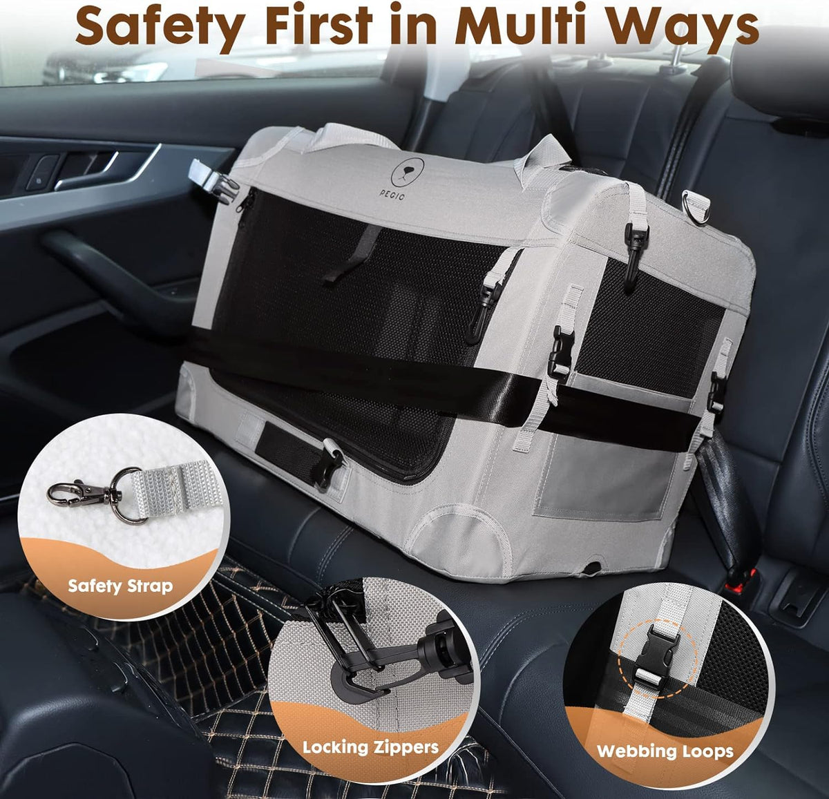 Extra Large Soft Sided Folding Cat Carrier L718