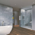 51.5x22 x 80x22 Hinged Frameless Shower Door Brushed Nickel C84314