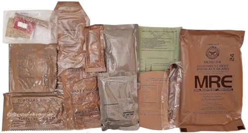 Variety Pack of 12 MRE Meals Ready to Eat with Flameless Heater M19272