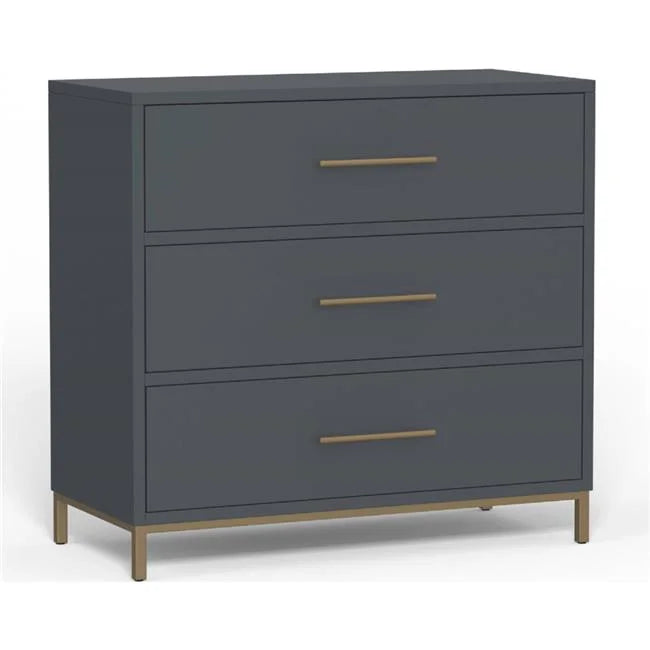 Slate Gray Three Drawer Small Chest V14210