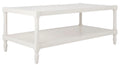 White Coffee Table with Storage Shelf M172044