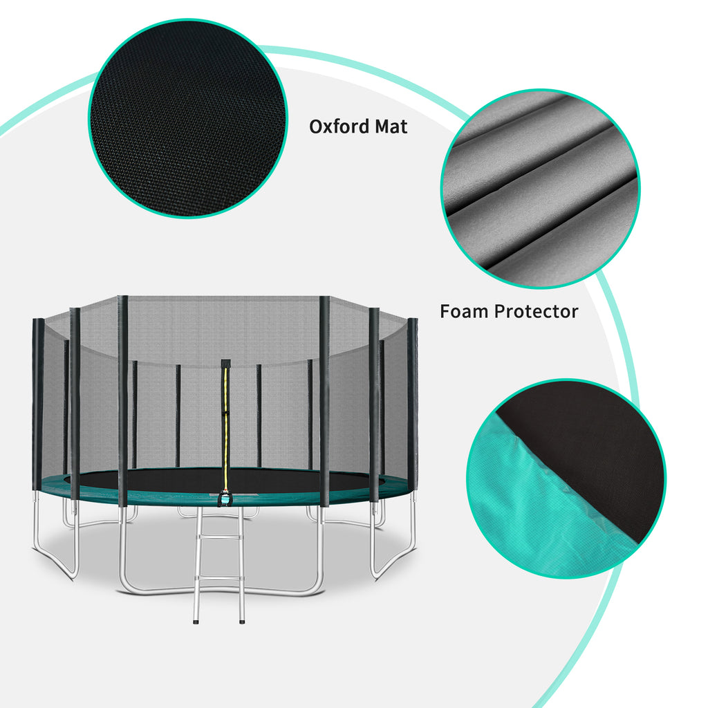 16 FT Trampoline with Safety Enclosure Net and Ladder E179206