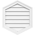 42x22W x 34x22H Vertical Peaked Surface Mount PVC Gable Vent 4/12 Pitch P83989