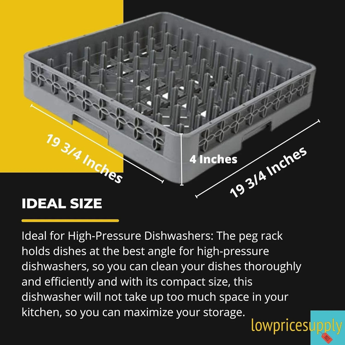 Commercial Dishwasher Cup Peg Tray Rack Set of 3 M18604
