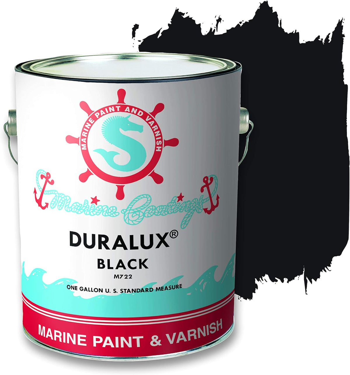 Marine Paint, Signal Red, 1 Gallon Pack of 2 D7375