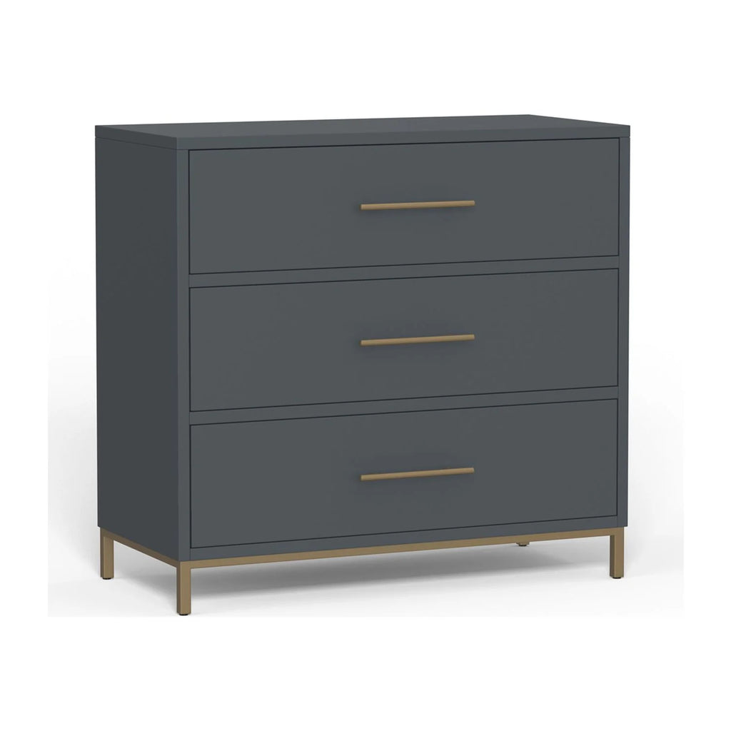 Slate Gray Three Drawer Small Chest V14210