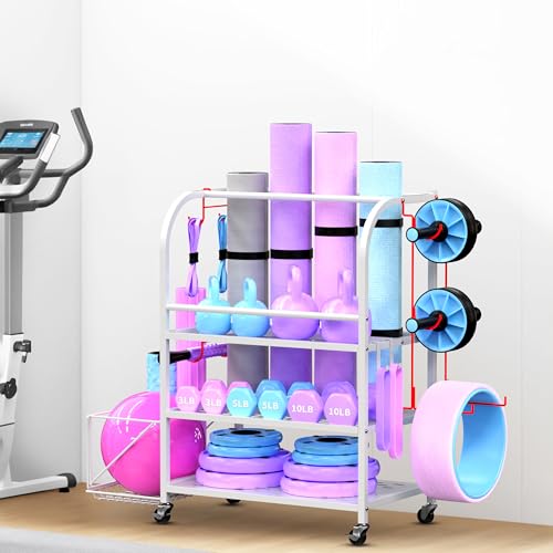 400LBS Metal Dumbbell Rack with Lockable Wheels N861