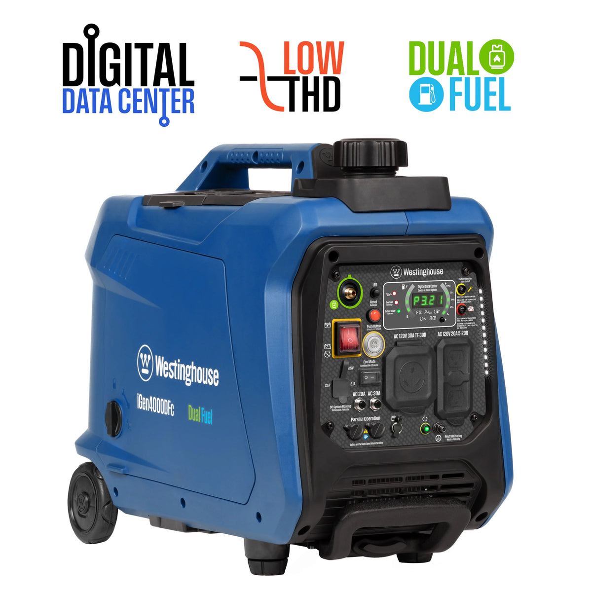 4000 Peak Watt Dual Fuel Portable Inverter Generator A750