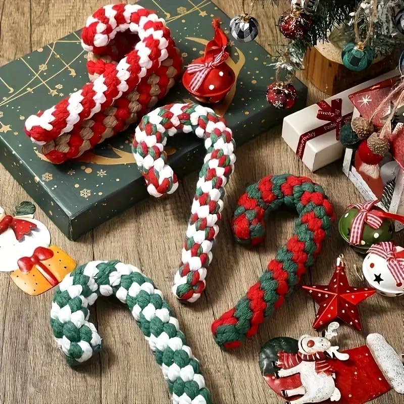 4 Pack Braided Cotton Dog Rope Toys B594733