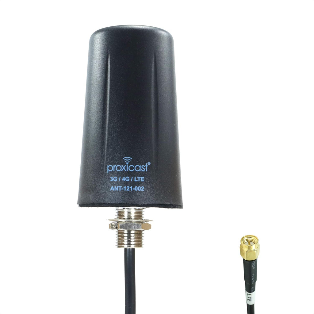 4G/LTE Omni-Directional Antenna, 3-5 dBi Gain, Fixed Mount, 10 ft Coax Lead, Pack of 2 O374345